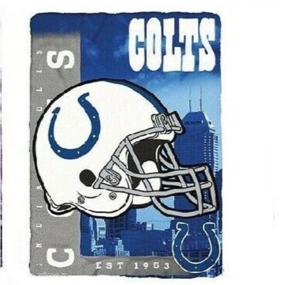 OVERSIZED 60"X80" INDIANAPOLIS COLTS BLANKET FLEECE THROW